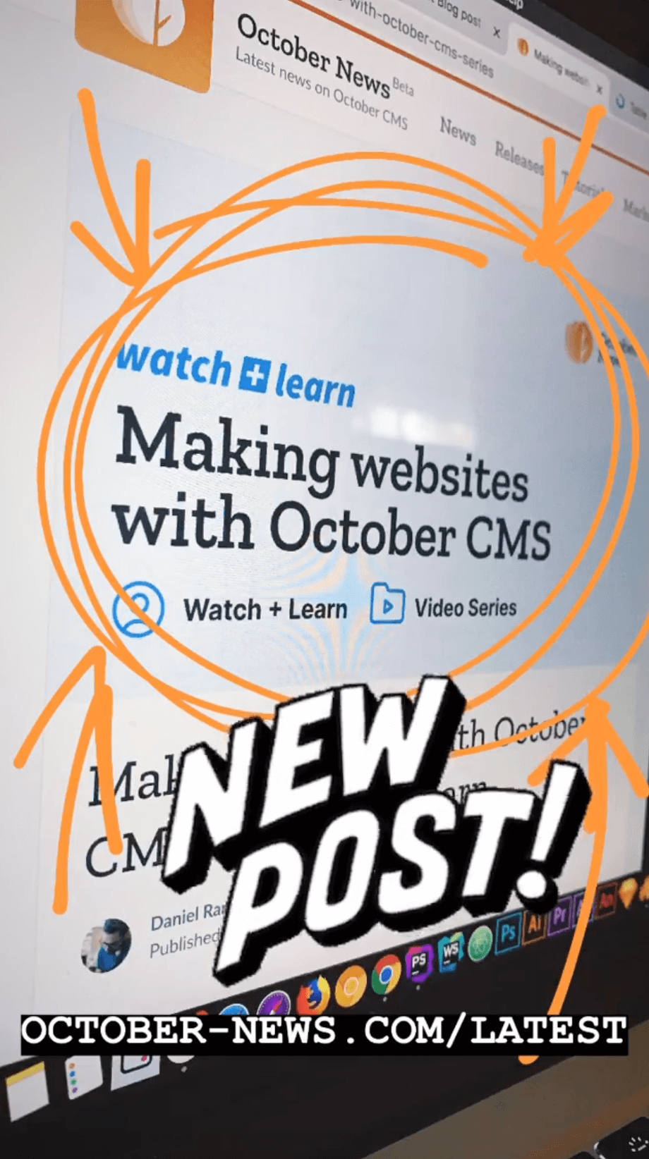 October News instagram story